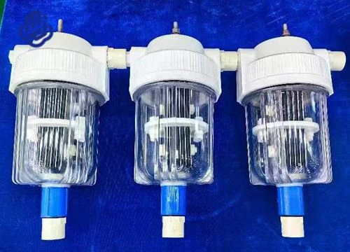 Titaniumanode in natriumhypochlorietgenerator voor waterbehandeling